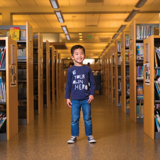 Young Boy in the Library