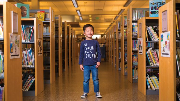 Young Boy in the Library