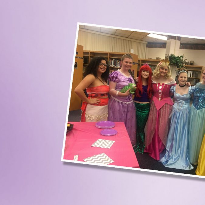 Picture of 7 Girls Dressed as Disney Princesses