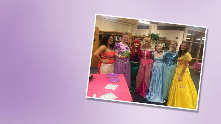 Picture of 7 Girls Dressed as Disney Princesses