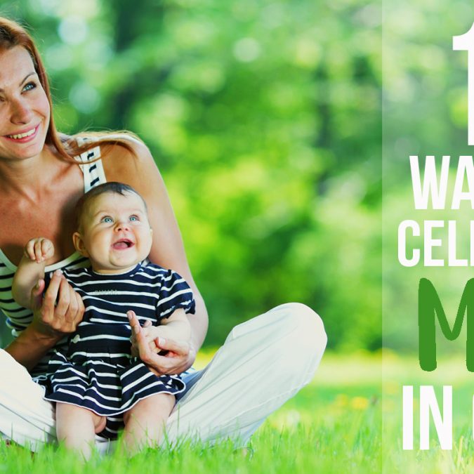 Mom with Baby and 10 Ways to Celebrate Mom in OBKY text