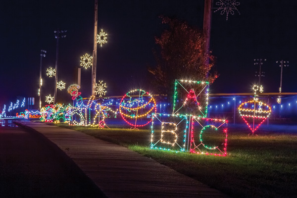 Christmas lights at Panther Creek Park