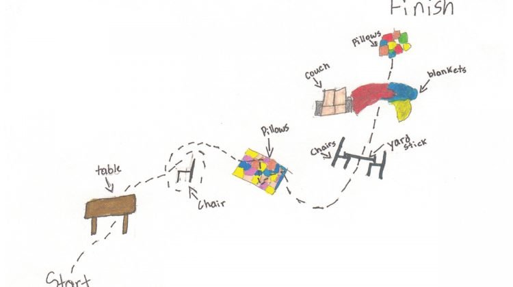 Drawing of indoor obstacle course