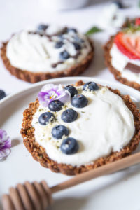 Fruit tart with blueberries