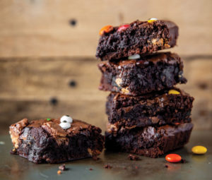 Stack of brownies